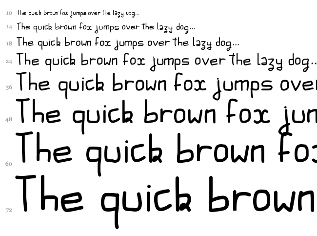 PW August font waterfall