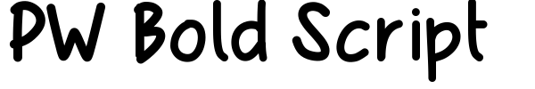 PW Bold Script font