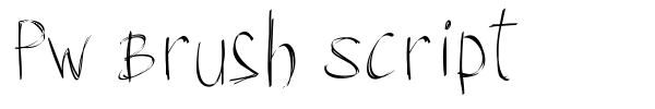 PW Brush Script font preview