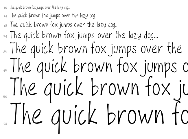 PW Fine font waterfall