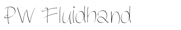 PW Fluidhand font