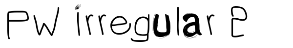PW Irregular 2 font preview
