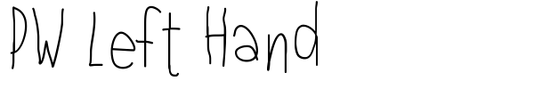 PW Left Hand font