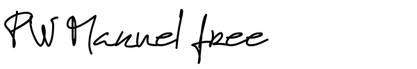PW Manuel free font
