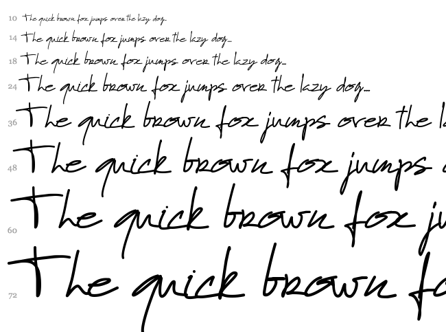 PW Manuel free font waterfall