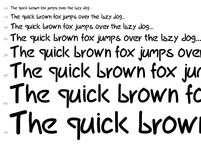 PW Marker font waterfall