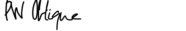 PW Oblique font