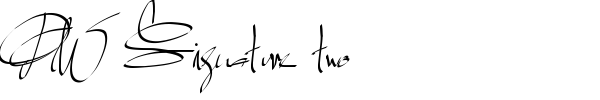 PW Signature two font