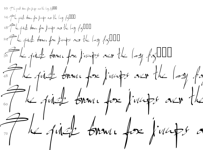PW Signature two font waterfall