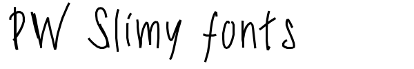 PW Slimy fonts font