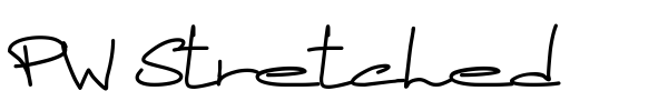 PW Stretched font preview