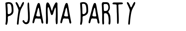 Pyjama Party font