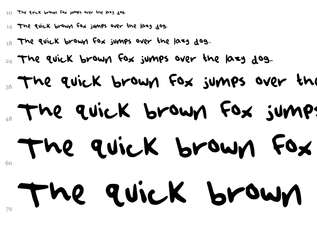 QaO font waterfall