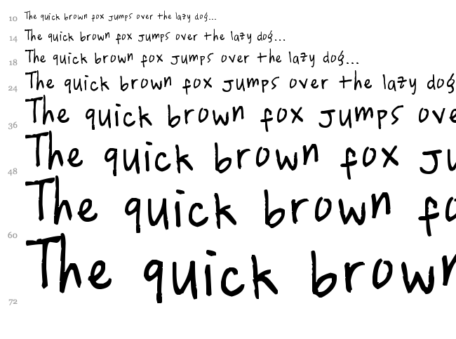 QJae font waterfall