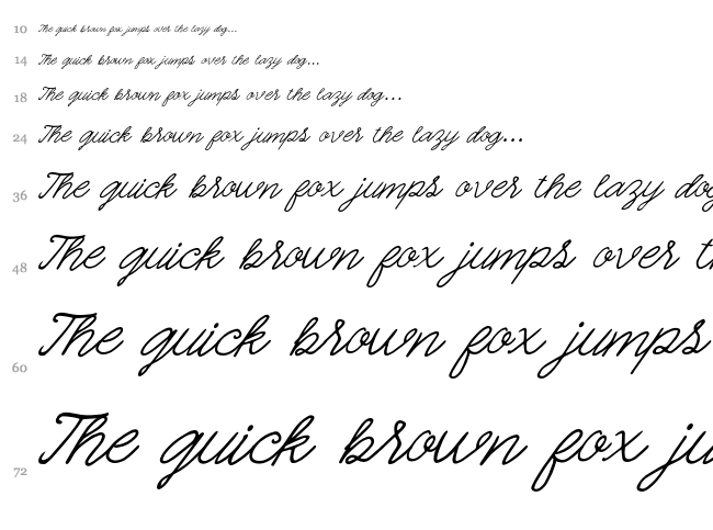 Quickline font waterfall