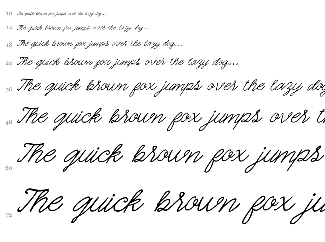 Quickline font waterfall