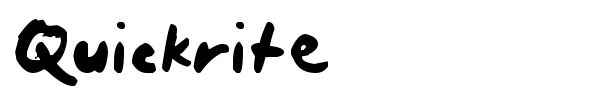 Quickrite font
