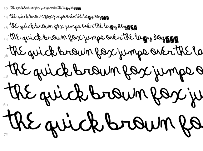 Quick Rodeo font waterfall