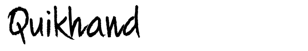 Quikhand font