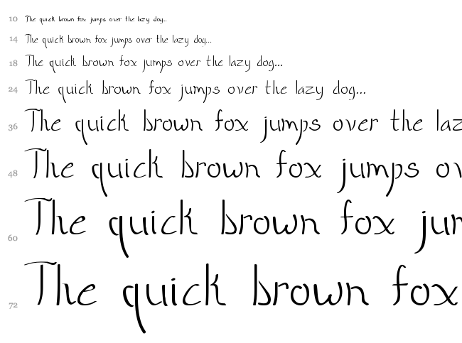 Quik Marker font waterfall