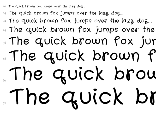 Qwurky font waterfall