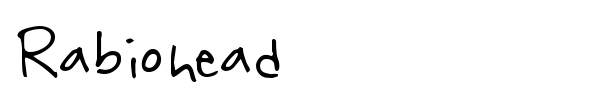 Rabiohead font