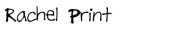 Rachel Print font