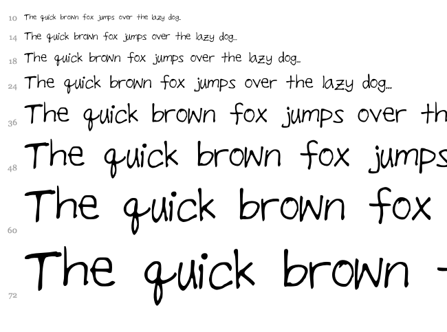 Rachel Print font waterfall