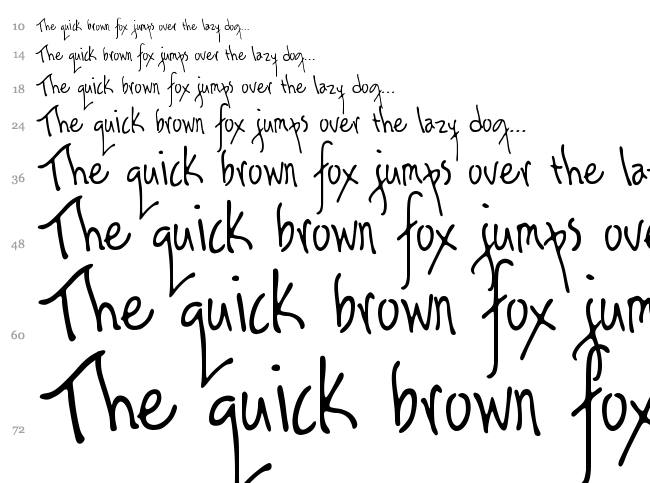 Ragamuffin font waterfall