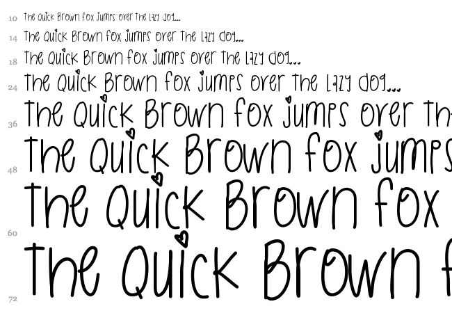 Rainbow Dashhh font waterfall