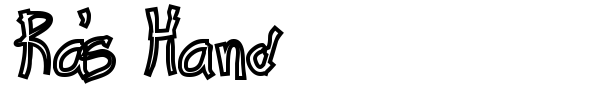 Ra's Hand font