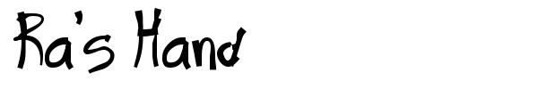 Ra's Hand font preview