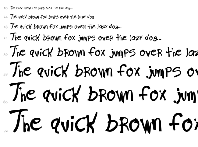 Ra's Hand font waterfall