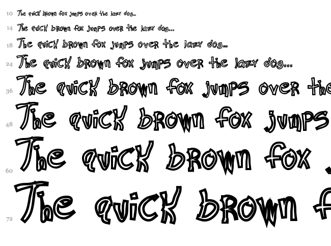 Ra's Hand font waterfall