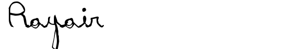 Rayair font