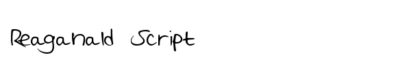 Reaganald Script font
