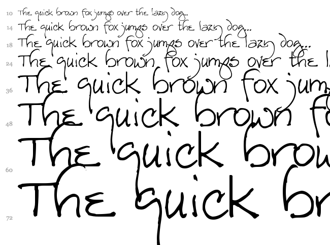 Redstar font waterfall