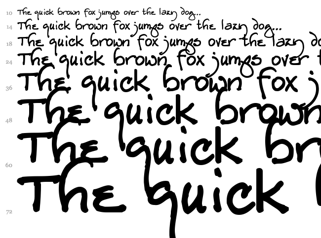 Redstar font waterfall