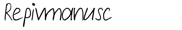 Repivmanusc font