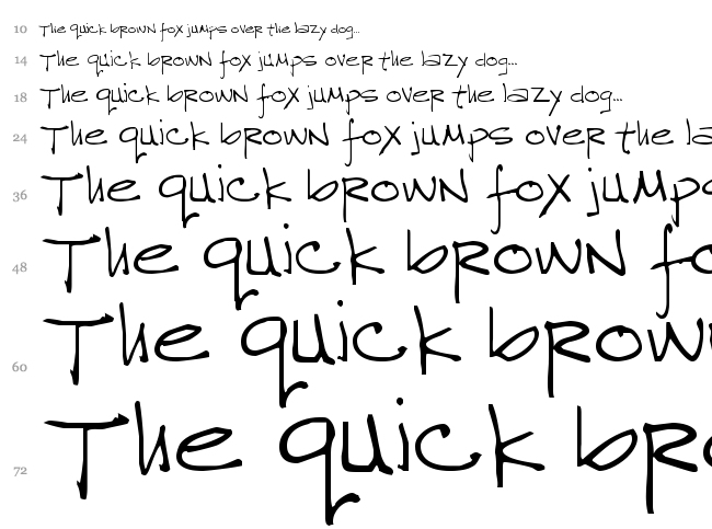 Reprobate font waterfall