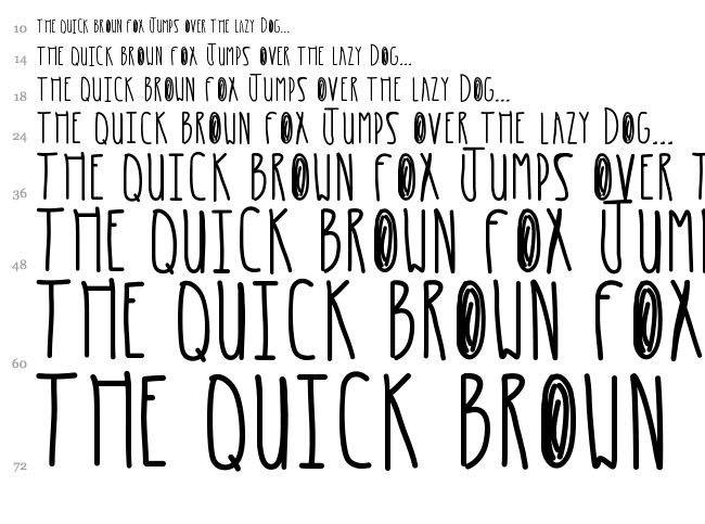 Retro Electro font waterfall