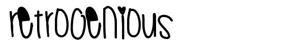 Retrogenious font preview