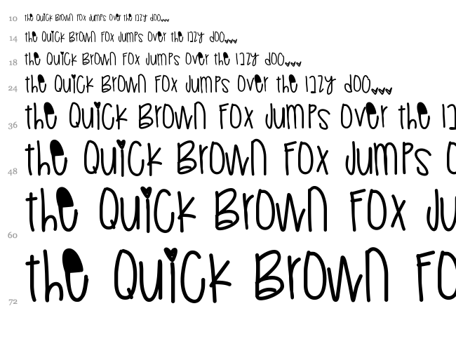 Retrogenious font waterfall