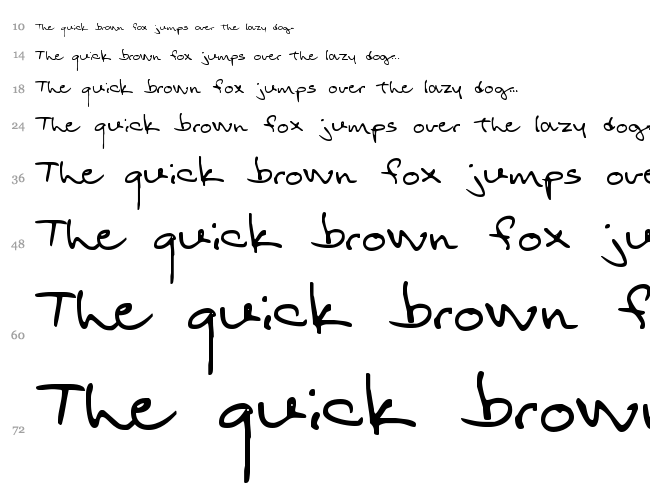 Return of RelayScript font waterfall