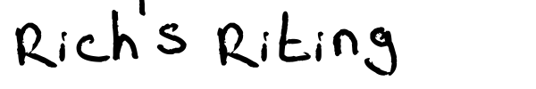 Rich's Riting font