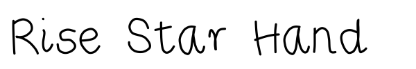 Rise Star Hand font