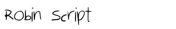 Robin Script font