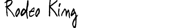 Rodeo King font