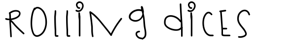 Rolling Dices font