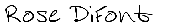 Rose DiFont font preview